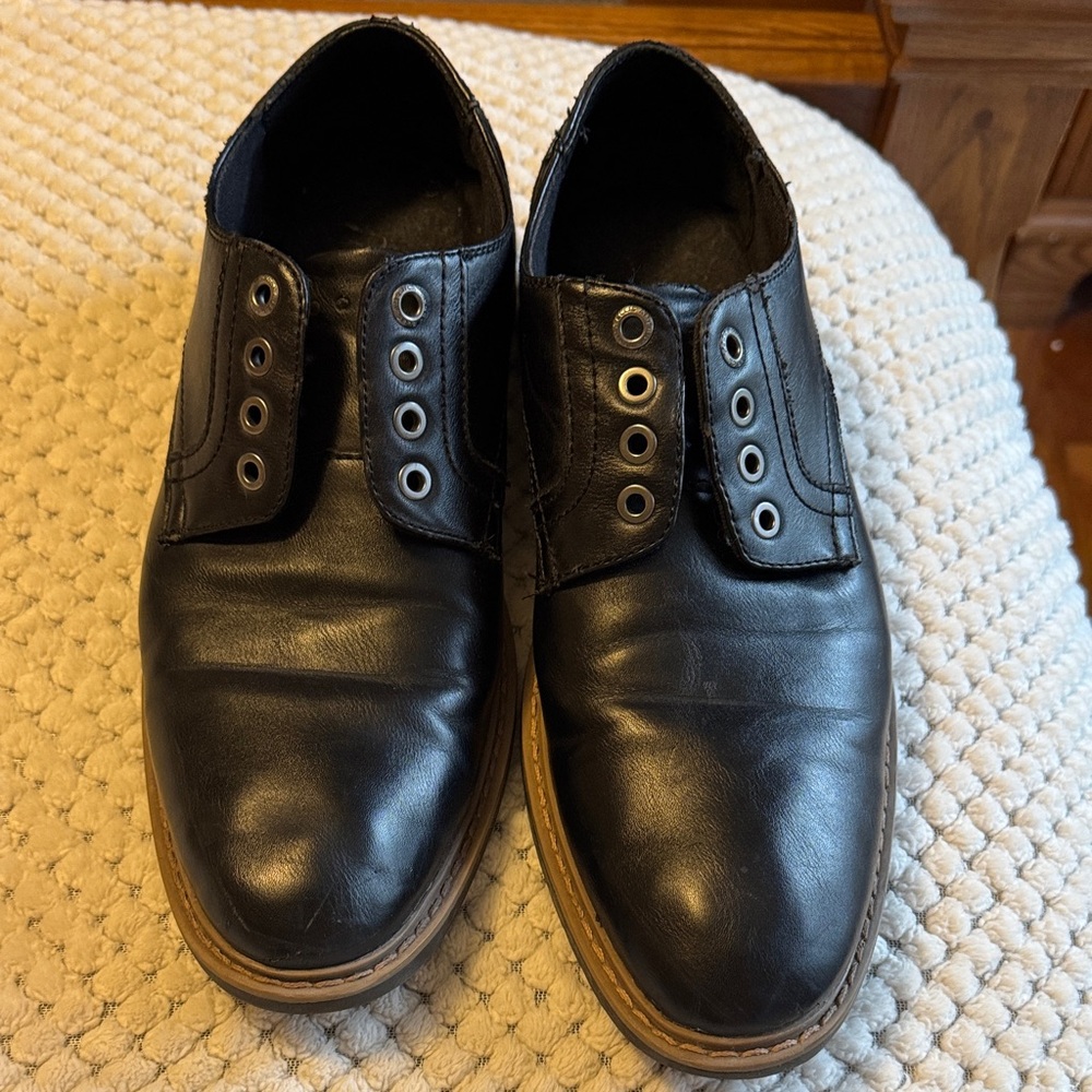Classic Black Leather Men's Dress Shoes